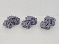 British Humber Armoured Cars x3,  15mm 1/100 scale 3D printed resin
