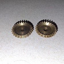2 X #30*CLEAN BRASS* UNSTAMPED MECCANO 26 TEETH BEVEL GEAR