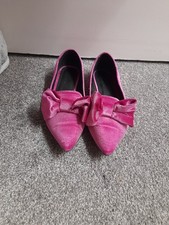 Fushia Shoes By ASOS.  Size UK 6. Worn Twice.Party. xmas.