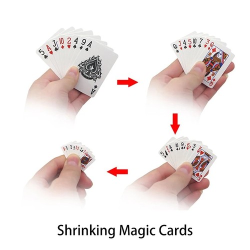 Amazing shrinking cards magic - shrinking,