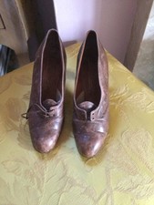 Vintage 1930s - 1940s ladies tan shoes George Ridyard jnr Cockermouth 