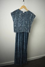ZARA Girls Blue Velvet Sequin