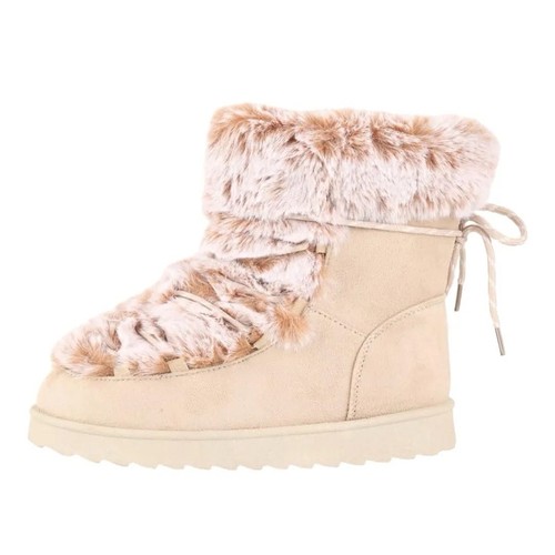 Women suede snow - snow, with