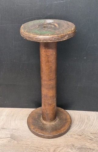 Antique textile large bobbin - antique,