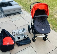 Bugaboo Cameleon 3 seat and carrycot pushchair, car seat adapters