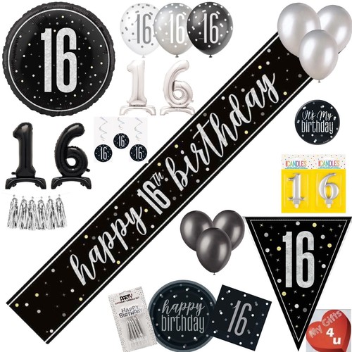 Black 16th happy - happy, birthday
