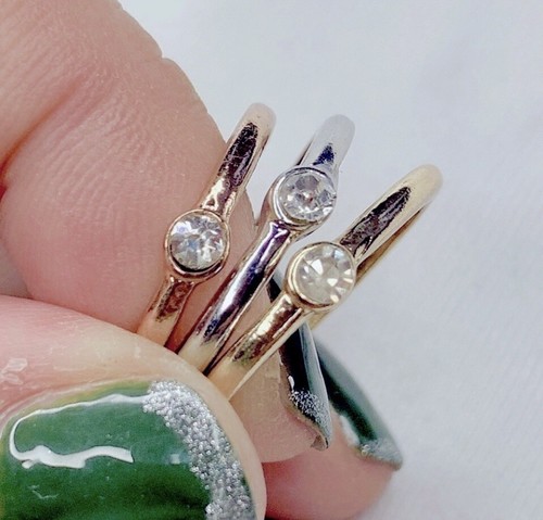 Three rose gold silver - ❤️,
