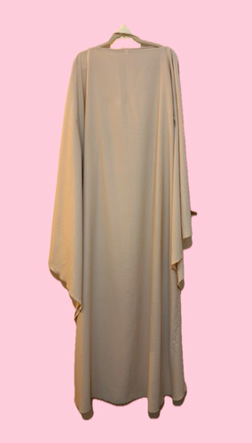 Cream batwing abaya piece - batwing, 2