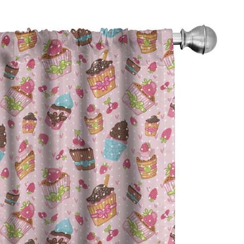 Pink window curtains - window, curtains,