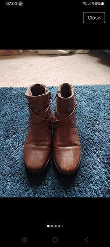 Womens brown clarkes ankle - brown,