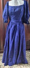 Vintage 80's Blue Silk Puff