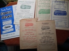 Southdown Motor Services Bus Timetables Brighton Eastbourne etc 1947-65. A