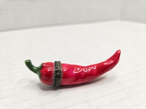 Vintage red porcelain chili - vintage,