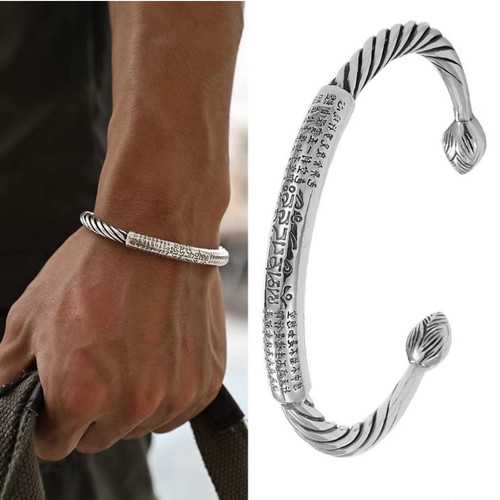 Solid sterling silver - silver, mens