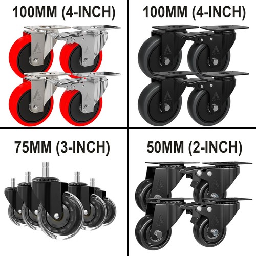 Heavy duty swivel castor - 4x,