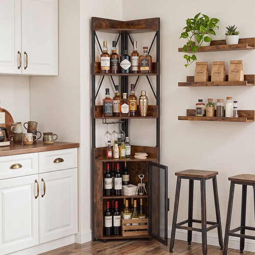 Rustic corner wine cabinet - rustic,