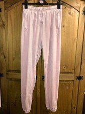Juicy Couture Women’s Size S Baby Pink Velour Diamanté Tracksuit Bottoms