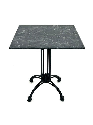 Black marble side table - black,