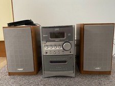 JVC Micro Stereo System with brown speakers
