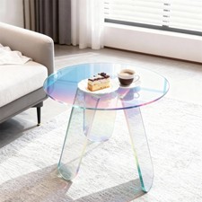Clear Rainbow Sofa Side Coffee Table Versatile Lightweight Items Display Table