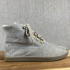 TOMS Highland Botas Fleece Lined Chukka Womens 7.5 Gray Fuzzy Casual Boot Bootie