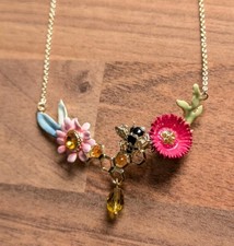 Les Nereides Flowers And Honeycomb Necklace