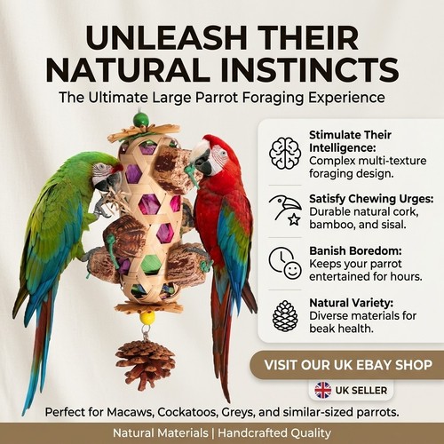 Bird chew toy hanging cornhusk - bird,