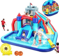 Outdoor water park slides for