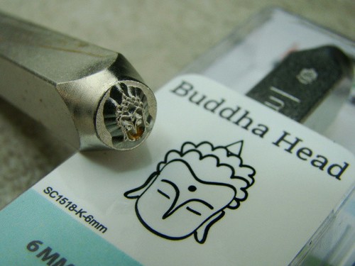 Buddha head 6mm large - head", 1/4"-6mm-large