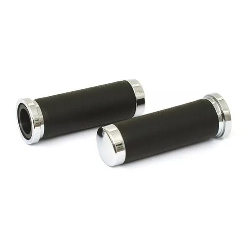 Black chrome grips honda - grips, vt