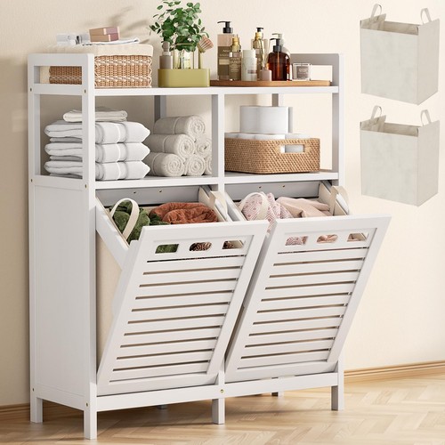 Tilt out laundry hamper - out,
