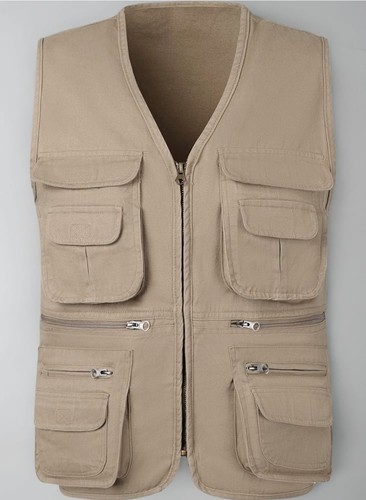 Mens fishing waistcoat multi - fishing,