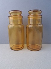Pair French Vintage Amber