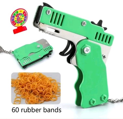 Rubber band shooting toy green - band,