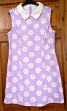 mod / 60s purple daisy dress size 12 ( #B BOX )