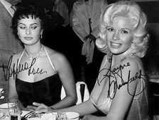 SOPHIA LOREN & JAYNE MANSFIELD 'THAT LOOK' SIGNED PHOTO PRINTS 6 x 4  BOGOF WOW