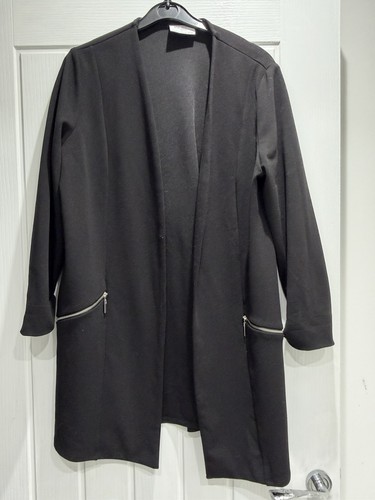 Wallis black longline coat - wallis,