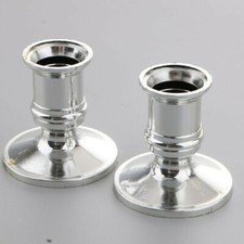 2xSingle Straight Plastic Taper Candle Stick Holders Table Candles Wedding Decor
