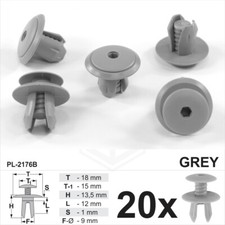 20 x Grey Door Panel Trim