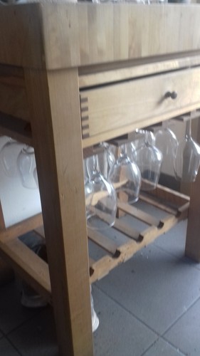 Butchers block table - butchers, table,