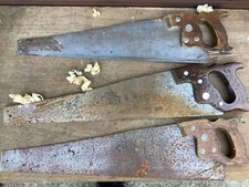 3 Vintage Henry Disston Hand Saws For Refurbishment