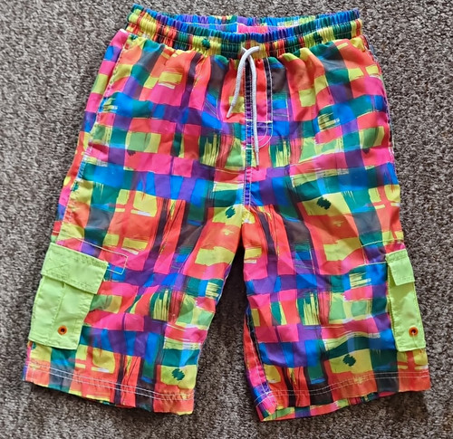 Matalan boys checked swim - checked,
