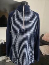 Craghoppers Womens TILLY 1/4 ZIP FLEECE BLUE/WHITE STRIPED UK 16