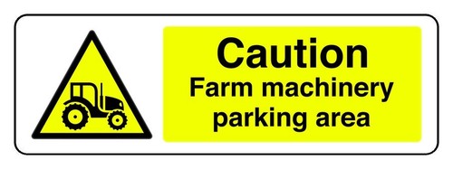 Caution farm machinery - caution,