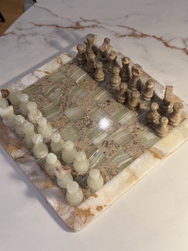 Handmade natural stone chess - handmade,