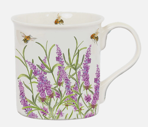 Lavender mug china floral - lavender,