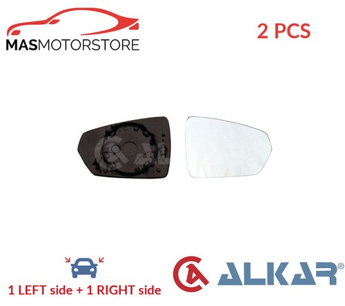 Rear view mirror glass - view, pair