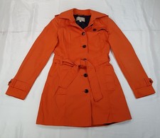 BANANA REPUBLIC SIZE XS -S / 6-8UK WOMENS ORANGE LIGHTWEIGHT JACKET TRENCH COAT