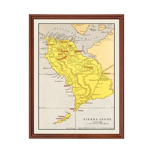 Old map sierra leone - old, 1862