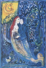 Marc CHAGALL: The Married, SIGNED And Numbered LITHOGRAPH, 500ex